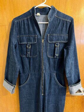 70s vintage denim jumpsuit